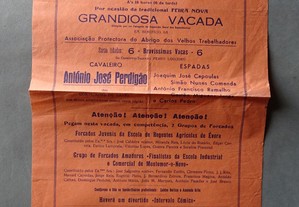 Programa de tourada Bullfight Montemor-o-Novo 1967