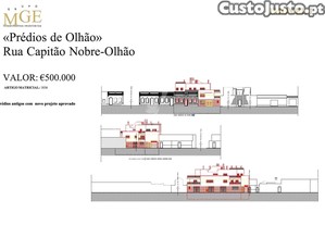 Predio em olhao para demolir com projecto aprovado