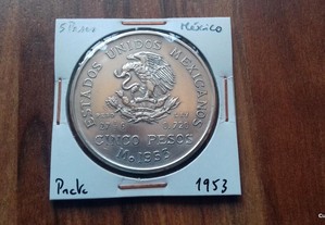 Moeda 5 Pesos 1953 México
