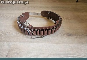 Cartucheira em Couro 12mm