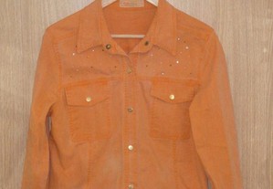 Camisa de senhora laranja Jeans Onara