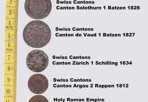 Cantões Suíços e Sacro Imperio Romano (1634 - 1826) RARO