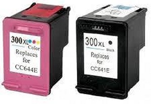 Tinteiro HP 300XL Preto + 300XL Cores Genéricos