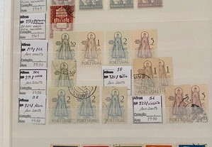 1947 a 1953 selos novos e usados