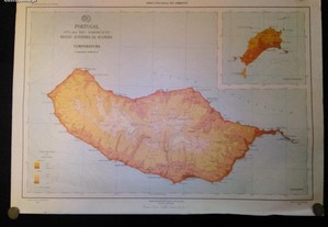 Carta da temperatura da Ilha da Madeira.