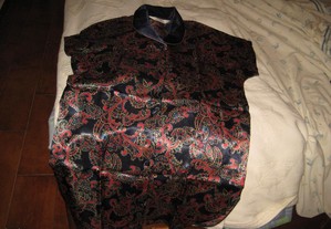 Pijama blusa/calções+camisa noite,acetinado,c/Novo