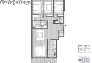 Apartamento T3 em Ramalde de 154,00 m²
