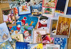 Lote de 34 postais de Natal sortidos - novos