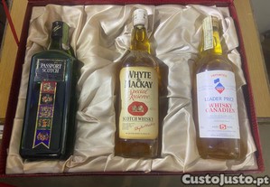 Estojo com 3 garrafas de Whisky