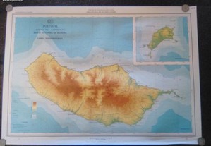 Carta hipsométrica da Ilha da Madeira