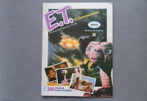 Caderneta de cromos ET E.T. O Extraterrestre