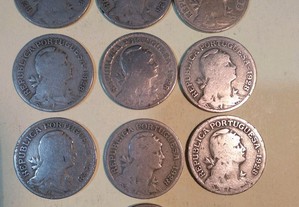 1 escudo 1928 alpaca - 10 moedas