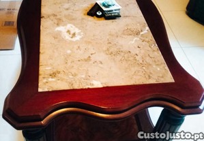 Mesa centro em madeira/mármore