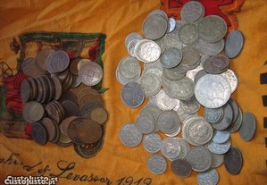 coleção de moedas antigas portuguesas