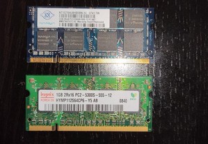 Memória sodimm 1 Gb DDR2 5300s
