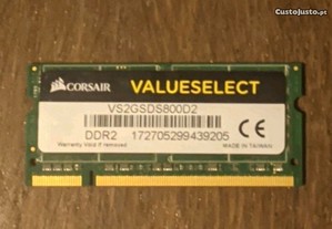 Memória RAM Corsair valueselect 2gb DDR 2