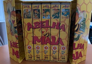 Abelha Maia - coleção de 5 cassetes VHS em caixa de cartão