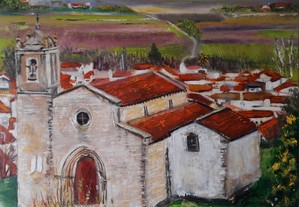 Igreja de Santa Cruz (Santarém) óleo sobre tela 40x40cm