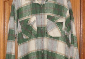Camisa de homem em flanela verde JCR