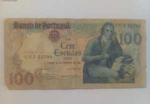 Nota 100 escudos - cem escudos - Portugal - 1981
