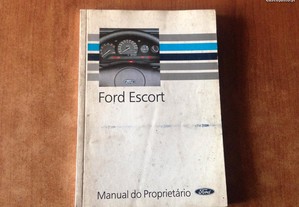 Livro Manual Instruções Ford Escort - Mk5 - 1992
