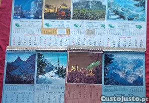 Calend�rios de parede 1970 a 1983