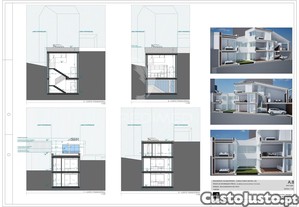Terreno projeto aprovado 3 apartamentos (rio tinto ao metro) gondomar