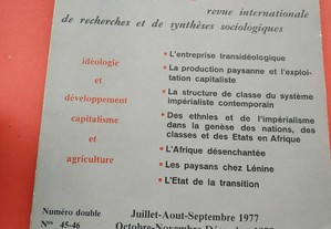 L'Homme et la Société Nº45-46 Capitalisme et Agric