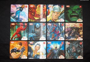 7 Figuras Marvel Galp Super Heróis Cromos