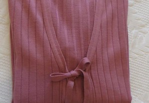 Casaco Malha, Oxigénio cor-de-rosa - Aperta à frente com 2 fitas - tamanho S/M