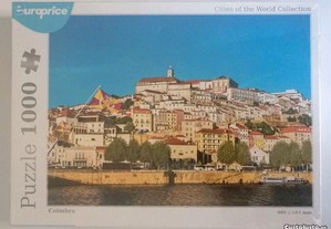 Puzzle com 1000 pcs com vista cidade de Coimbra, da colecção "Cidades do Mundo" em estado NOVO