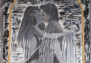 Quadro casal, pintado à mão a óleo ideal