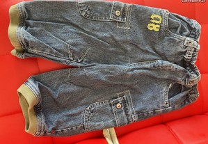 Calça Jeans/Ganga tamanho 18 meses