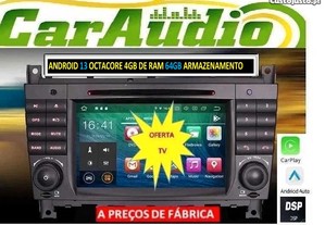 Auto-rádio Android 13 64GB Mercedes C220 W203 (04)