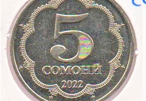 Tajiquistão - 5 Somoni 2022 - soberba