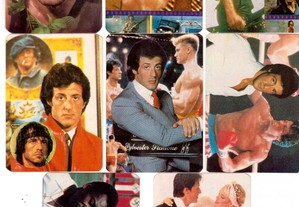 Coleção completa de 8 calendários sobre Sylvester Stallone 1987