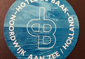 Hotel de Baak - Holland - Rótulo de bagagem original