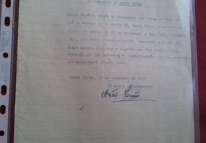 Santo Tirso Documento Afixação de Cartazes 1952