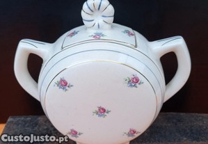 Porcelana, pote com tampa, lembrança de Fátima
