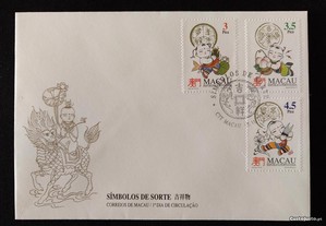 FDC - envelope do 1. dia - Símbolos de Sorte - Macau - 1994