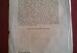 Documento Edital Álvara Desacatos Em Igrejas 1825