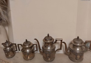 Serviço de chá , café em prata Javali - Art Deco