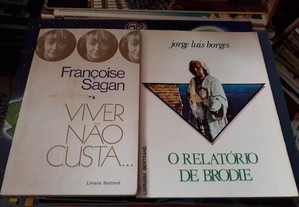 Obras de Françoise Sagan e Jorge Luis Borges