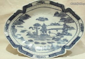 Travessa Pé Porcelana Chinesa Dinastia Qing Quianlong XX