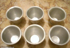 6 formas em alúminio para pudins caseiros