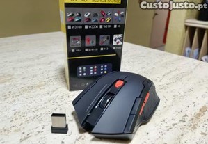 Rato Óptico Sem Fios 2.4G USB 6 Botões Design Ergonómico PC e Portátil NOVO