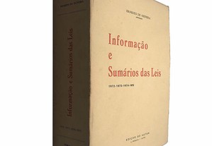 Informação e Sumários das Leis (1972-1973-1974-1975) - Ernesto de Oliveira