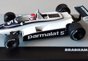 * Miniatura 1:43 Nelson Piquet (Campeão do Mundo) Braabham BT49C (GP Alemanha 1981)