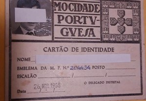 Documento antigo cartão M. Portuguesa
