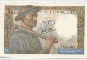Espadim - Nota de 10 Francos de 1944 - França 594